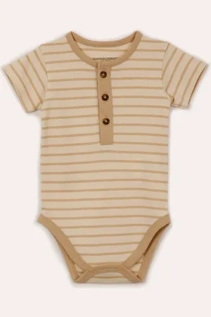 C&A Body de algodão peruano infantil decote redondo listrado