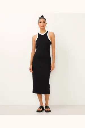 C&A Vestido midi halterneck bicolor