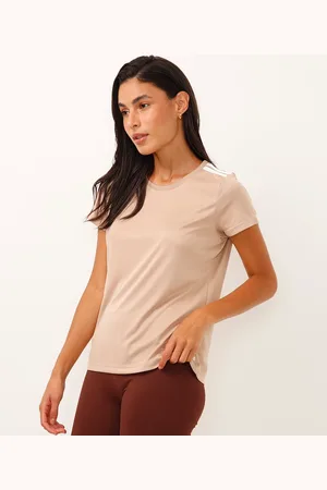 C&A Camiseta manga curta tiras esportiva ace bege