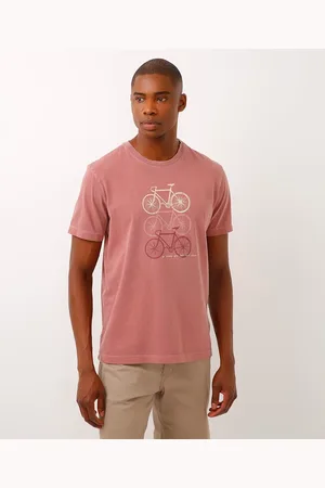 C&A Camiseta de algodão estonada bicicleta rosa