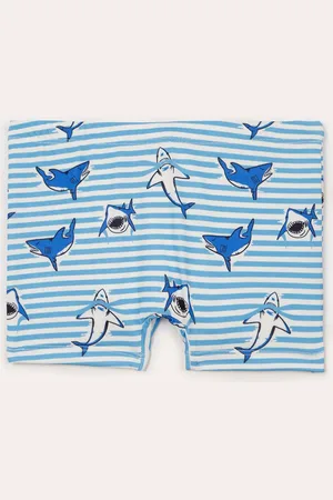 C&A Sunga infantil tubarão listrada proteção uv azul
