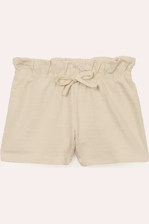 C&A Short clochard infantil texturizado bege