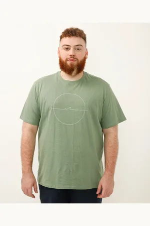 C&A Camiseta de algodão gold coast plus size verde