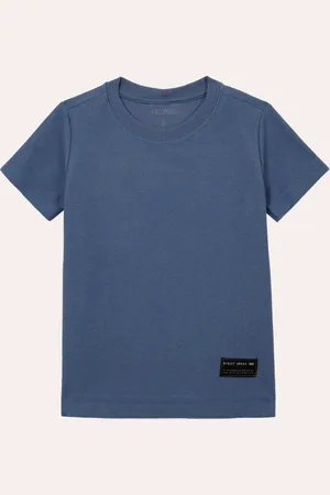 C&A Camiseta de moletom infantil manga curta azul