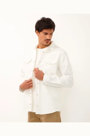 C&A Camisa comfort de sarja manga longa com bolsos