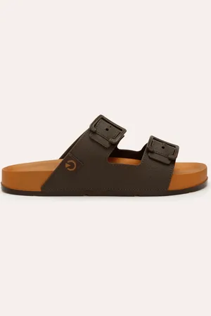 C&A Chinelo com fivelas cartago bege