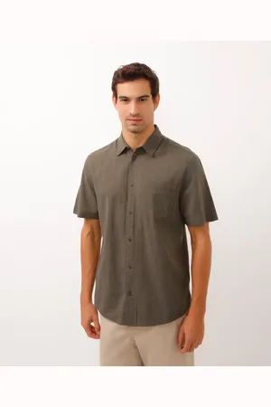 C&A Camisa de algodão manga curta com bolso