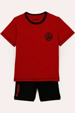C&A Pijama curto de algodão enaldinho vermelho