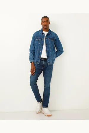 C&A Calça slim jeans com bolsos azul