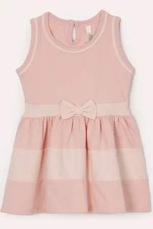 C&A Vestido infantil de algodão listrado