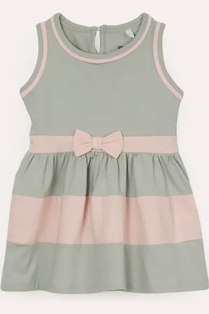 C&A Vestido infantil de algodão listrado