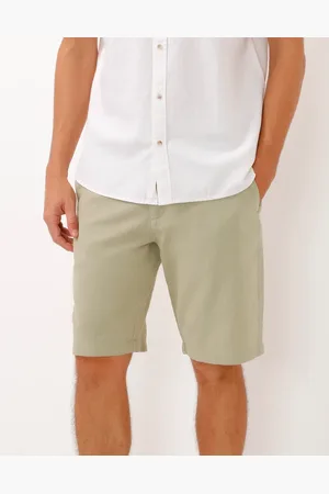C&A Bermuda reta de linho com bolsos verde