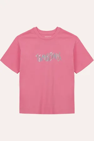 C&A Camiseta de algodão juvenil tempestade o poder é nosso rosa