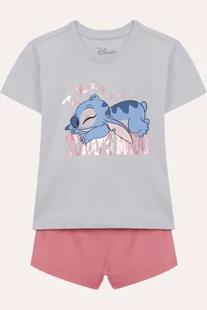C&A Pijama curto juvenil stitch azul
