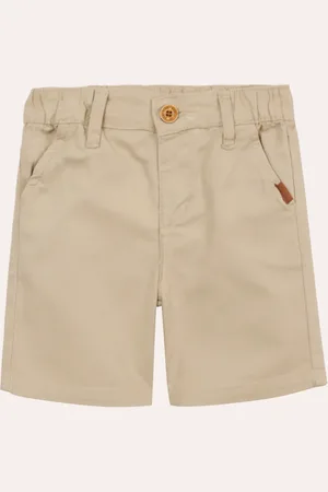 C&A Short de sarja infantil com bolsos bege