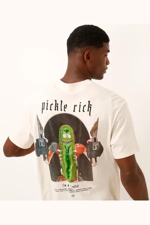C&A Camiseta relaxed de algodão rick and morty bege