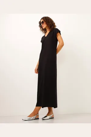 C&A Vestido longo de algodão decote v