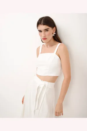 C&A Cropped com linho alça fina