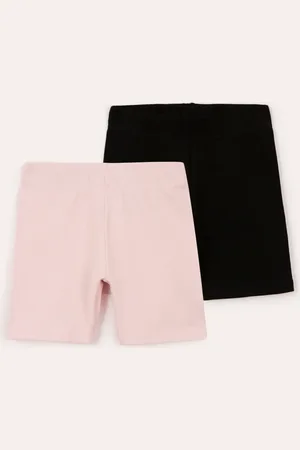 C&A Kit de 2 bermudas infantis de algodão colorido