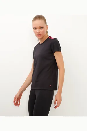 C&A Camiseta manga curta tiras esportiva ace preta