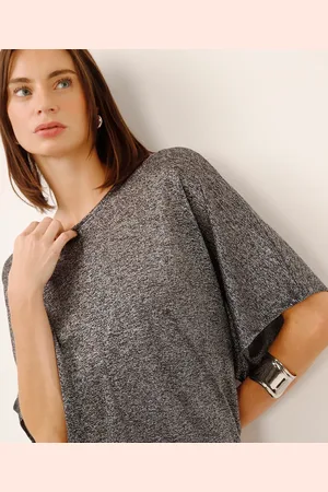 C&A Blusa de lurex manga curta preta