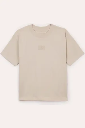 C&A Camiseta de algodão manga curta no bad waves bege