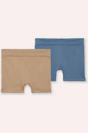 C&A Kit de 2 shorts infantis básico de algodão colorido