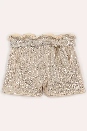 C&A Short infantil clochard de paetê