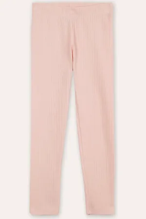 C&A Calça legging infantil canelada rosa