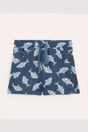 C&A Short de algodão infantil tubarão azul