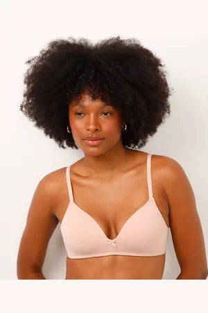 C&A Sutiã meia taça com renda rosa