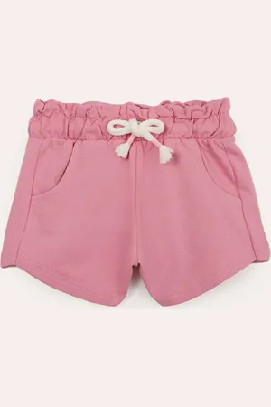 C&A Short clochard infantil de moletinho rosa