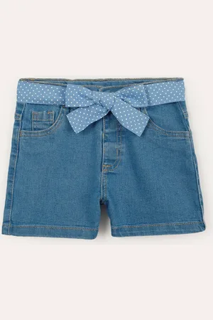 C&A Short jeans infantil com faixa azul