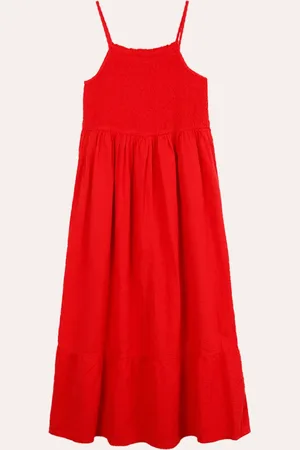 C&A Vestido de algodão juvenil texturizado alça fina