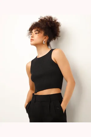 C&A Regata de tricot canelada com lurex preta