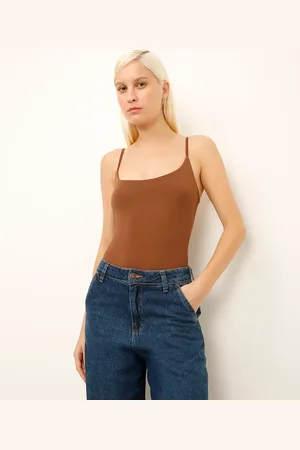 C&A Body cavado de poliamida alças finas