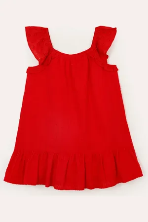 C&A Vestido infantil manga de laise texturizado