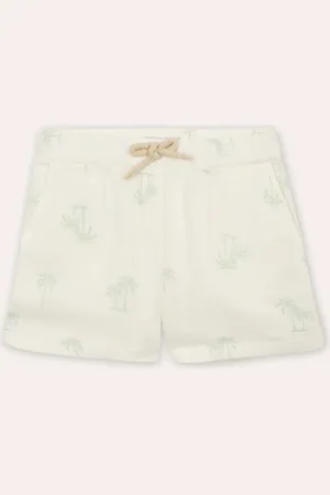 C&A Bermuda reta de algodão coqueiro infantil