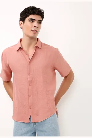 C&A Camisa manga curta texturizada rosa