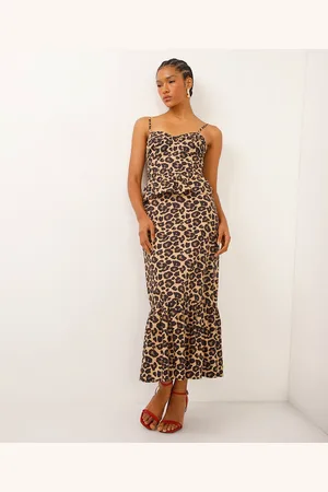 C&A Vestido midi de algodão animal print