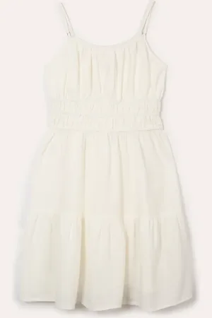 C&A Vestido juvenil franzido com linho