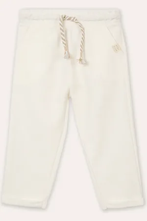 C&A Calça infantil com linho texturizada branca