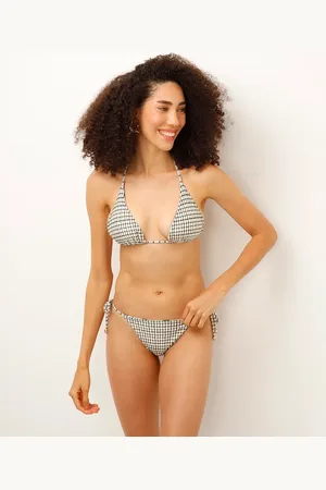 C&A Biquíni calcinha tanga dupla face folhagens