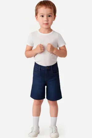 C&A Bermuda jeans infantil com bolso escuro