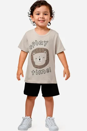 C&A Conjunto infantil curto leãozinho bege