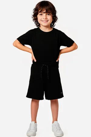 C&A Bermuda de moletom infantil com recorte preta