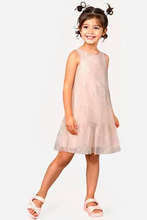 C&A Vestido godê infantil com lurex