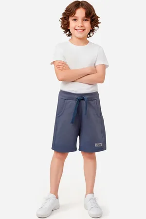 C&A Short de moletom infantil cós com elástico azul