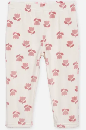 C&A Calça reta infantil de plush floral