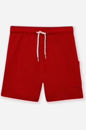 C&A Short de algodão infantil com bolso texturizado vermelho